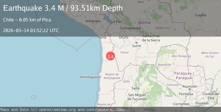 Map of Tarapaca, Chile