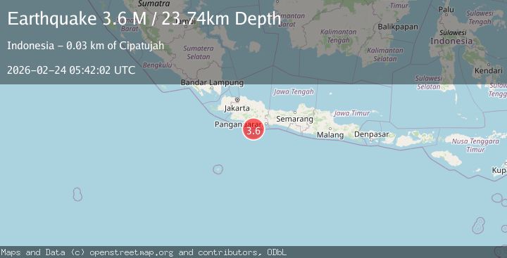 Map of Java, Indonesia