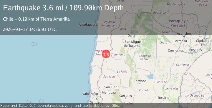 Map of Atacama, Chile