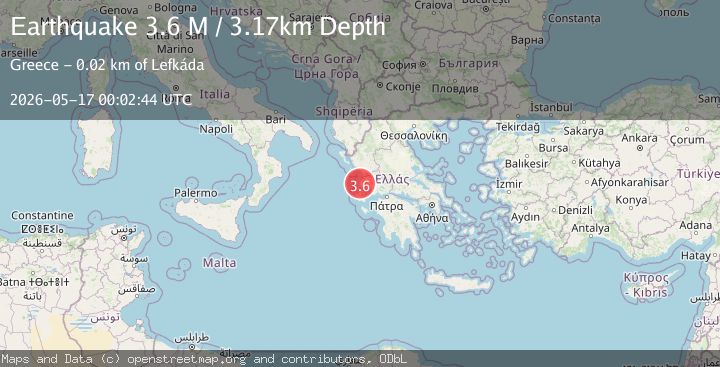 Map of Near the coast of Greece