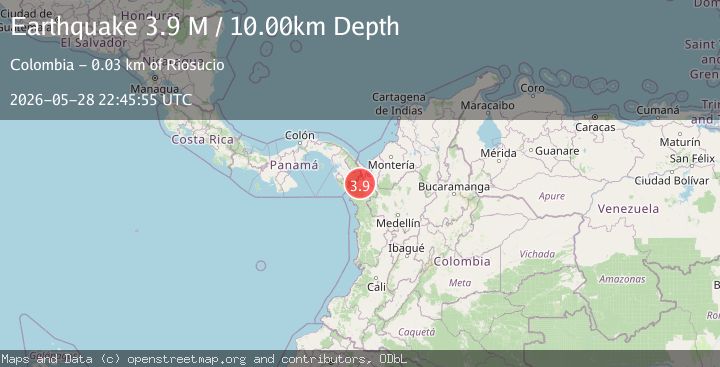 Map of Panama-Colombia border region
