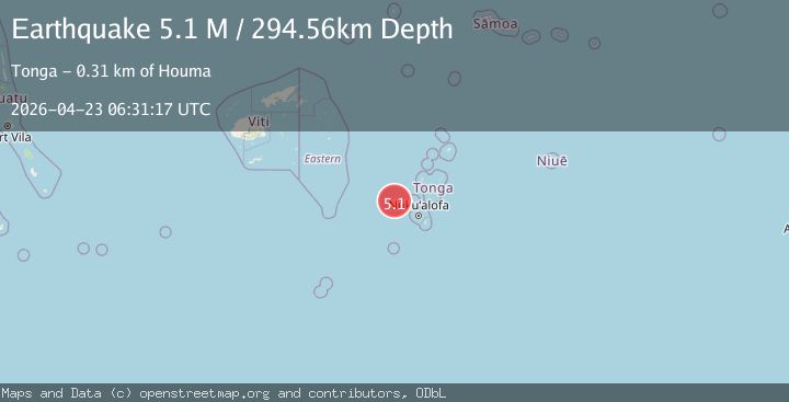 Map of Fiji region
