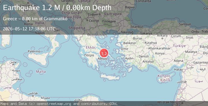 Map of Attica Region, Greece