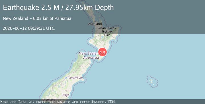 Map of Tararua District, New Zealand
