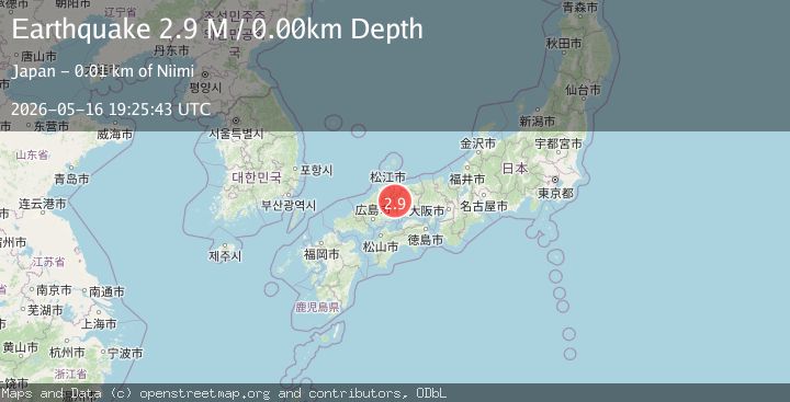 Map of Okayama, Japan