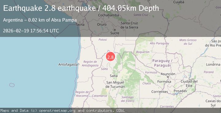 Map of Jujuy, Argentina