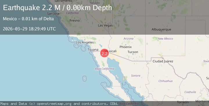 Map of California-Baja California border region