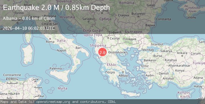 Map of Greece-Albania border region