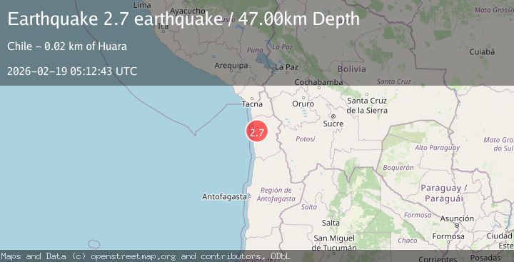 Map of Tarapaca, Chile