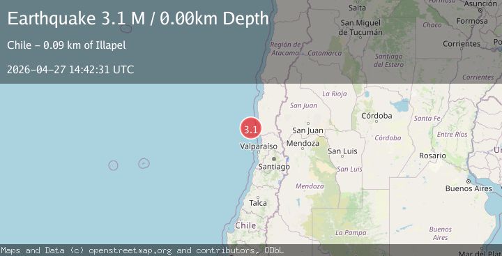 Map of offshore Coquimbo, Chile
