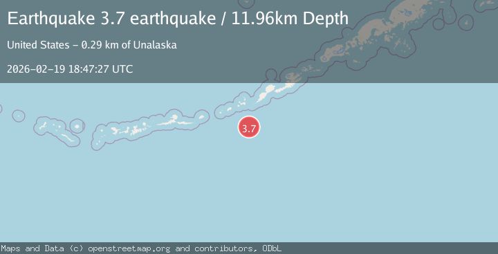 Map of Fox Islands, Aleutian Islands, Alaska