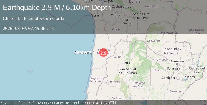 Map of Antofagasta, Chile