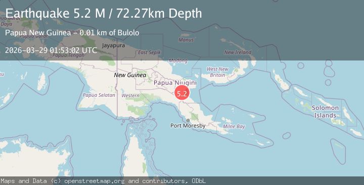 Map of eastern New Guinea region, Papua New Guinea