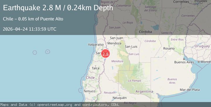 Map of Region Metropolitana, Chile