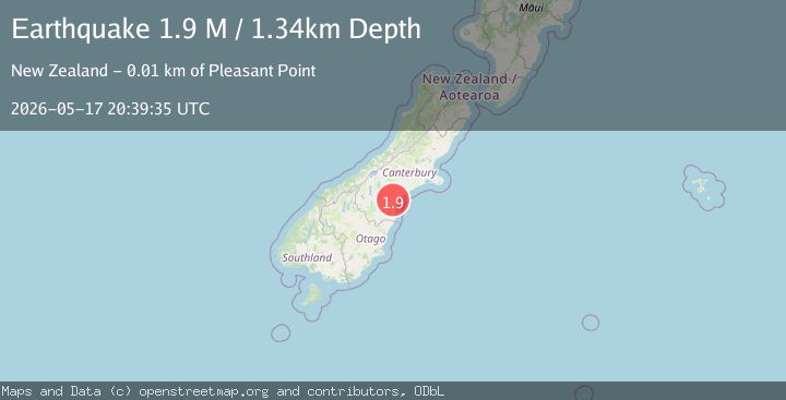 Map of Timaru District, New Zealand