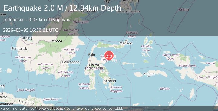 Map of Minahasa, Sulawesi, Indonesia