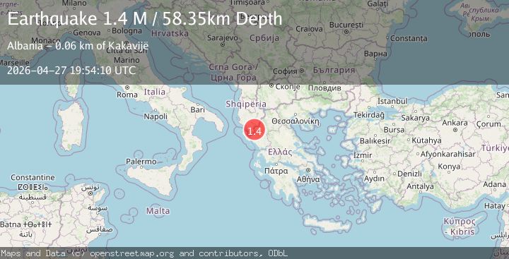 Map of Greece-Albania border region