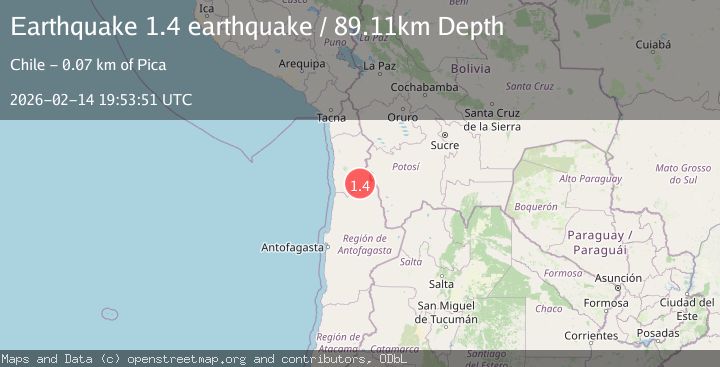 Map of Tarapaca, Chile
