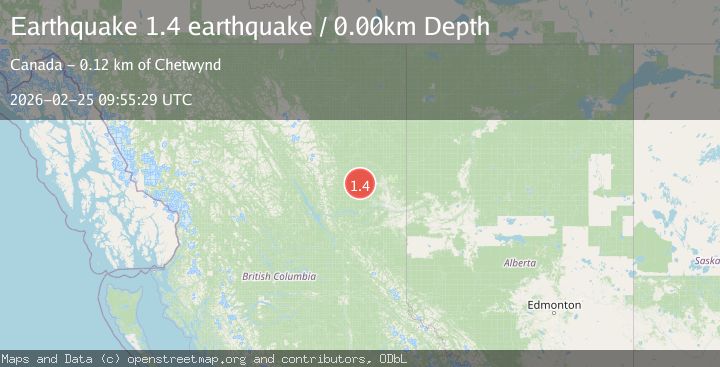Map of British Columbia, Canada