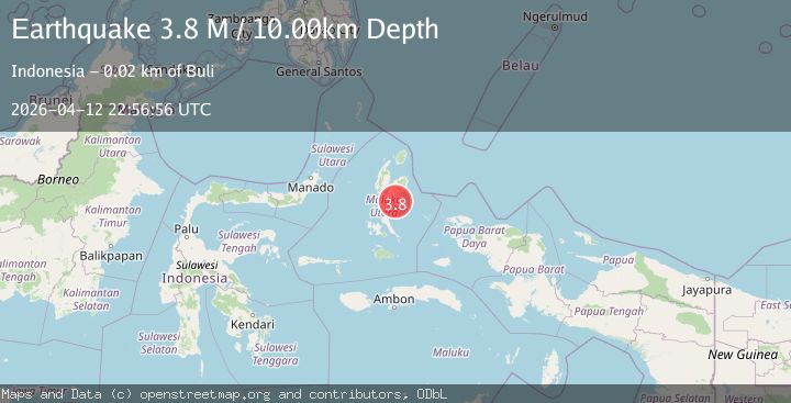 Map of Halmahera, Indonesia