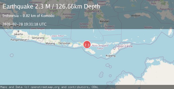Map of Flores region, Indonesia