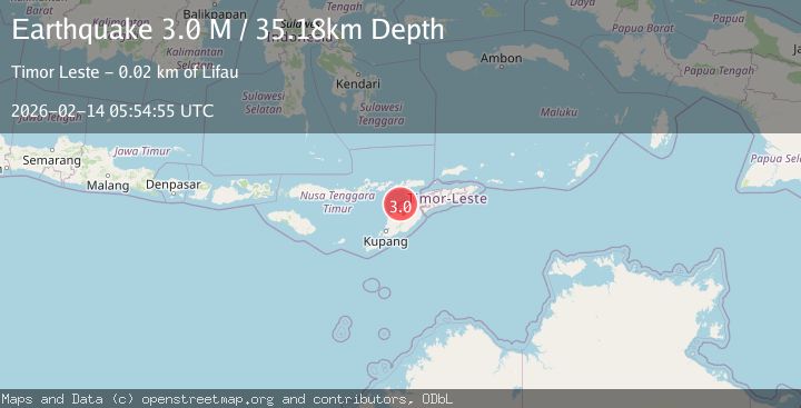 Map of Timor region, Indonesia