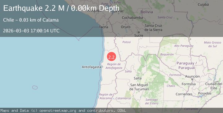 Map of Antofagasta, Chile