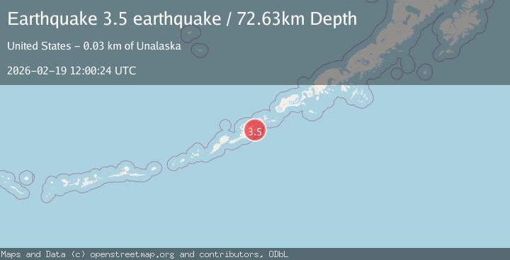 Map of Fox Islands, Aleutian Islands, Alaska