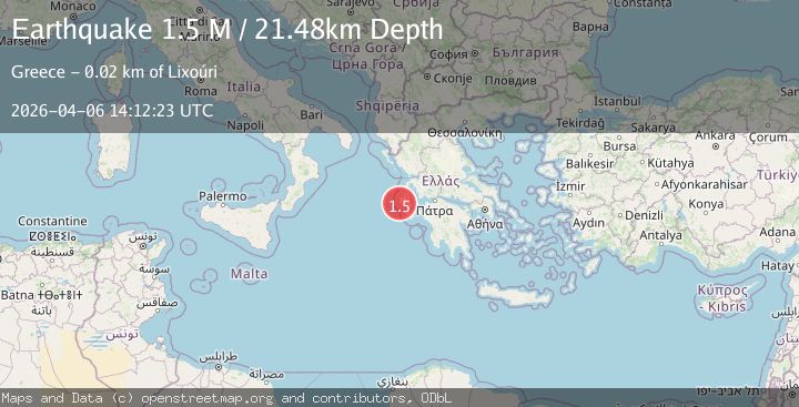 Map of Near the coast of Greece
