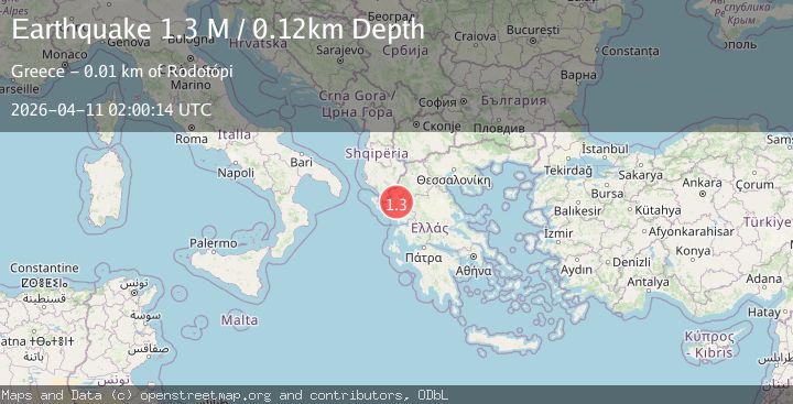 Map of Greece-Albania border region