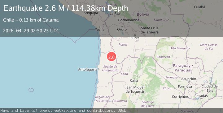 Map of Antofagasta, Chile