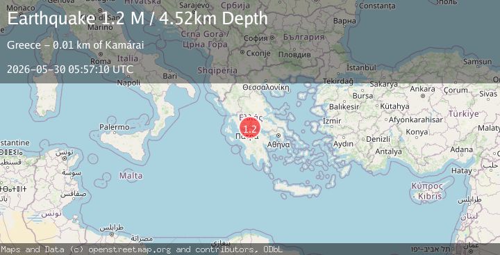 Map of Near the coast of Greece