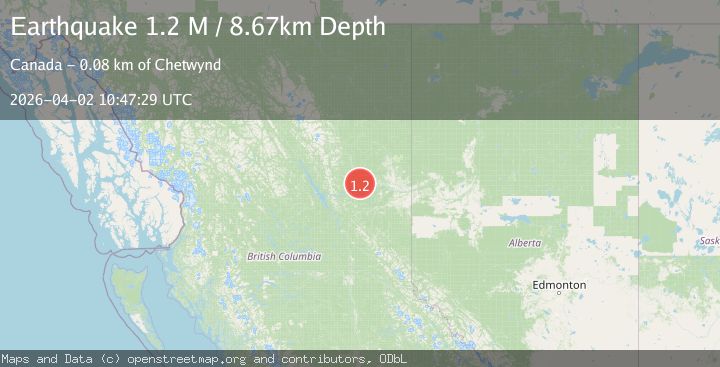Map of British Columbia, Canada