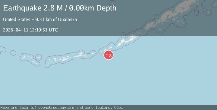 Map of Fox Islands, Aleutian Islands, Alaska