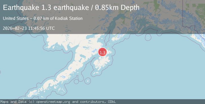 Map of Kodiak Island region, Alaska