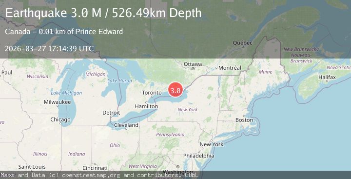 Map of southern Ontario, Canada