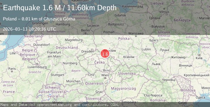 Map of Poland-Czech Republic border region