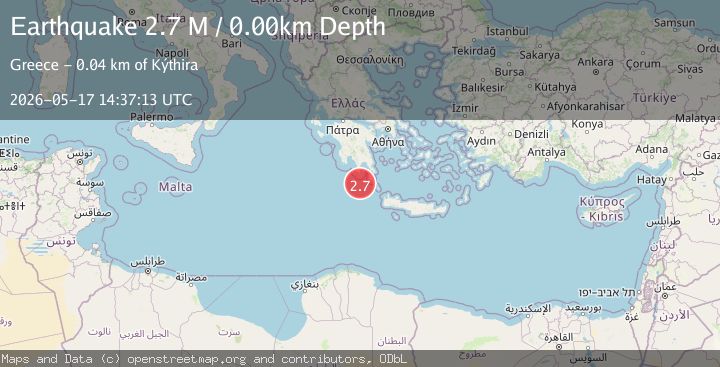Map of Offshore southern Greece