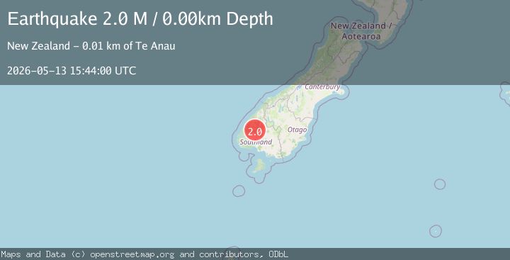 Map of Southland District, New Zealand