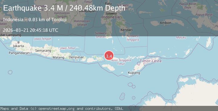 Map of Flores region, Indonesia