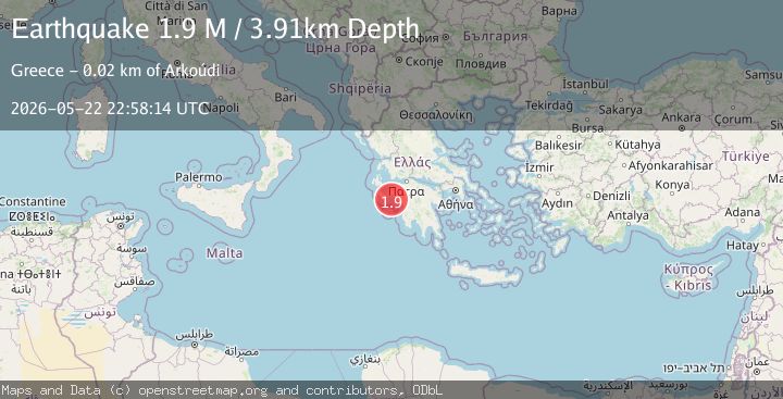 Map of Offshore southern Greece