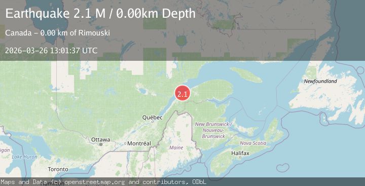 Map of Gaspe Peninsula, Quebec, Canada