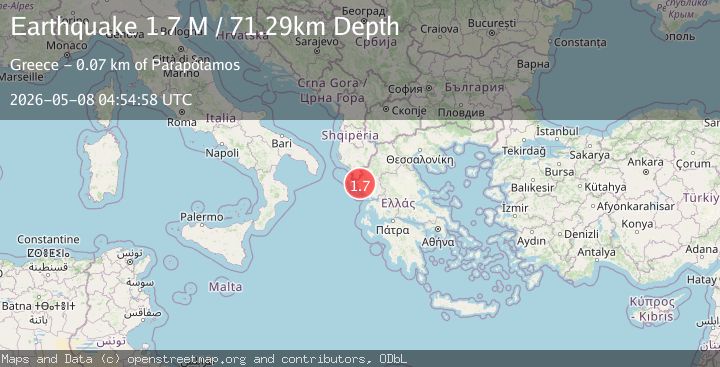 Map of Greece-Albania border region