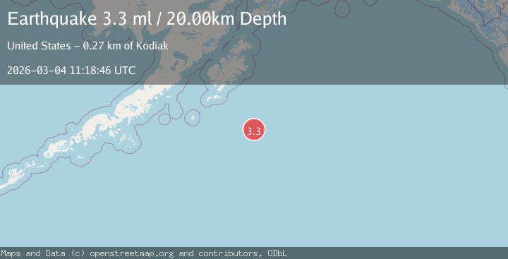 Map of south of Alaska