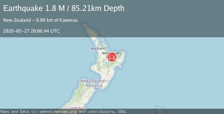 Map of Whakatane District, New Zealand