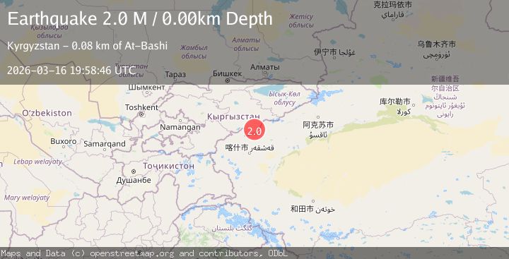 Map of Kyrgyzstan-Xinjiang border region