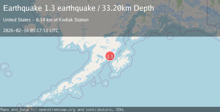 Map of Kodiak Island region, Alaska
