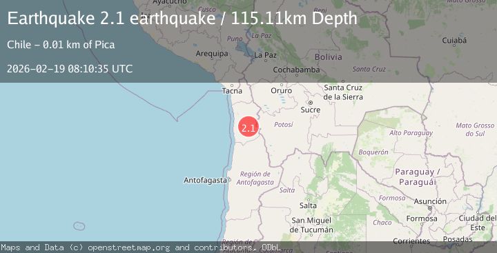 Map of Tarapaca, Chile