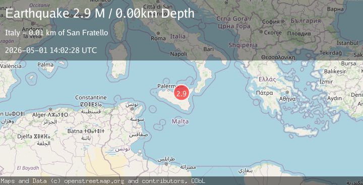 Map of Sicily, Italy