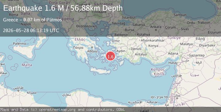 Map of Dodecanese Islands, Greece